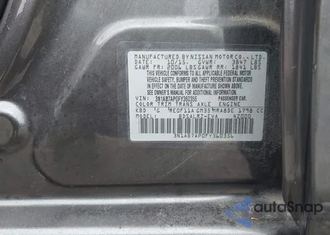 2015 Nissan Sentra Sr z USA, uszkodzony, nr VIN 3N1AB7AP0FY360356